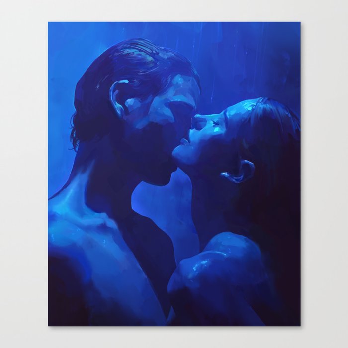 Blue Lovers Canvas Print