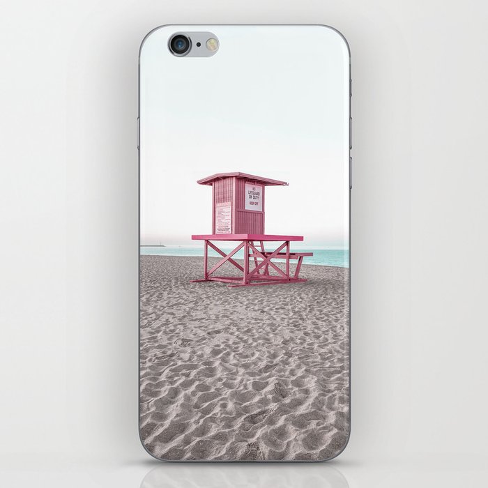 Lifeguard Tower in Pink iPhone Skin