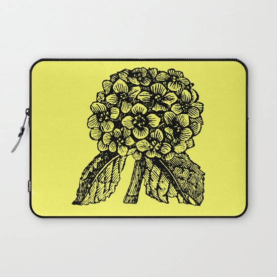Yellow Hydrangea Laptop Sleeve