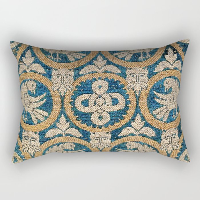 18th Century Spanish Textile Print Rectangular Pillow