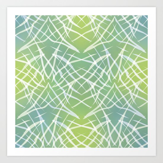 Abstract pattern . Yellow blue . Art Print