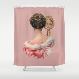 Lady with a Mirror Shower Curtain