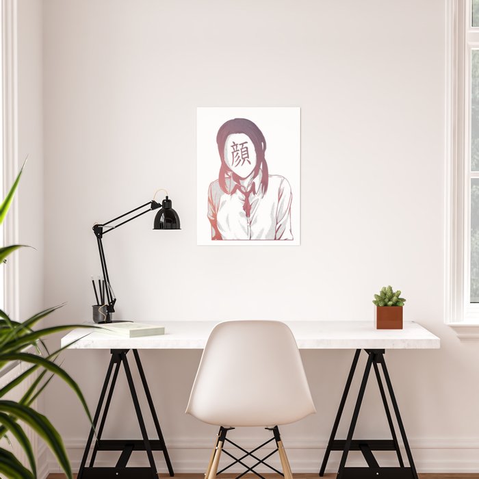 NO FACE - SAD JAPANESE ANIME AESTHETIC Poster by poser_boy | Society6