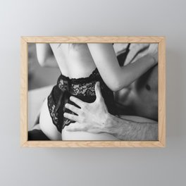Black & White Foreplay Framed Mini Art Print