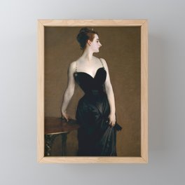 Portrait of Madame X by John Singer Sargent - Vintage Fine Art Oil Painting Framed Mini Art Print