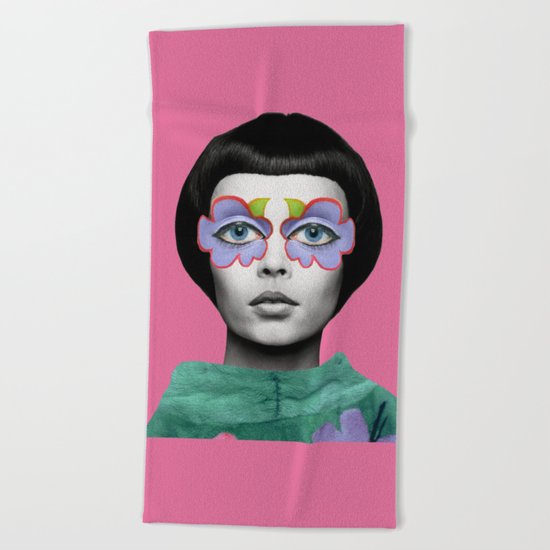 collage art #33 Beach Towel