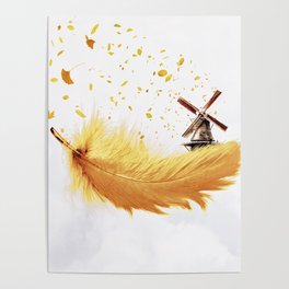 Air Feather • Yellow Feather I Poster