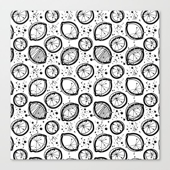 Atomic Lemonade_Black and White Canvas Print