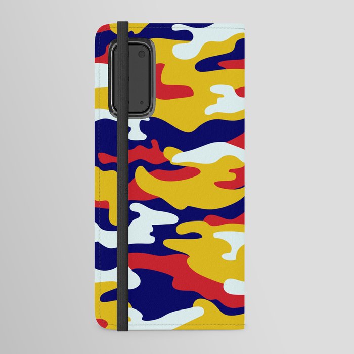 Camouflage Pattern 4 colours(Navy,Red,Yellow) Android Wallet Case