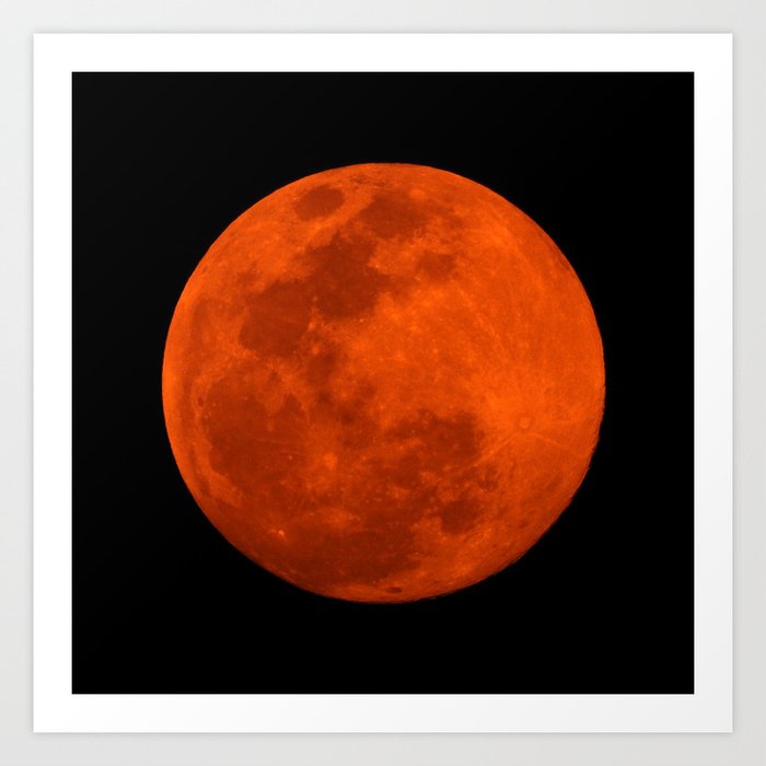 Orange Moon Art Print