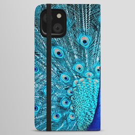 Peacock  Blue 11 iPhone Wallet Case