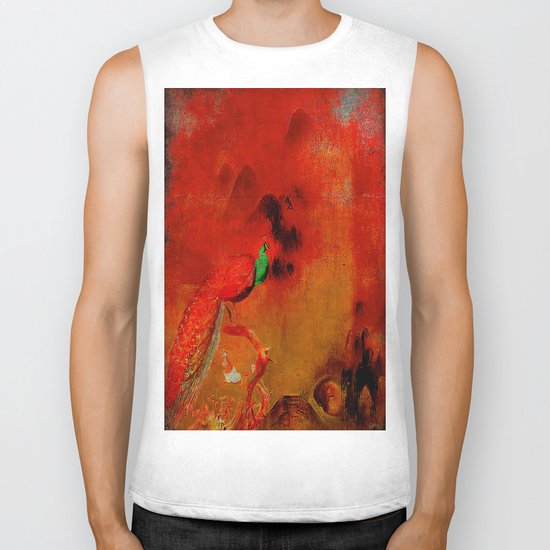 Peacock in the purgatory Biker Tank