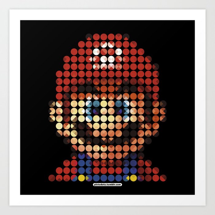 Pictodotz - Mario Art Print