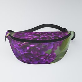 Purple lilac blooming photograph Fanny Pack