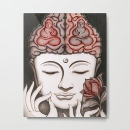 How meditation changes your brain... and makes you wiser? Metal Print