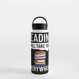 Reader Book Reading Bookworm Librarian Water Bottle