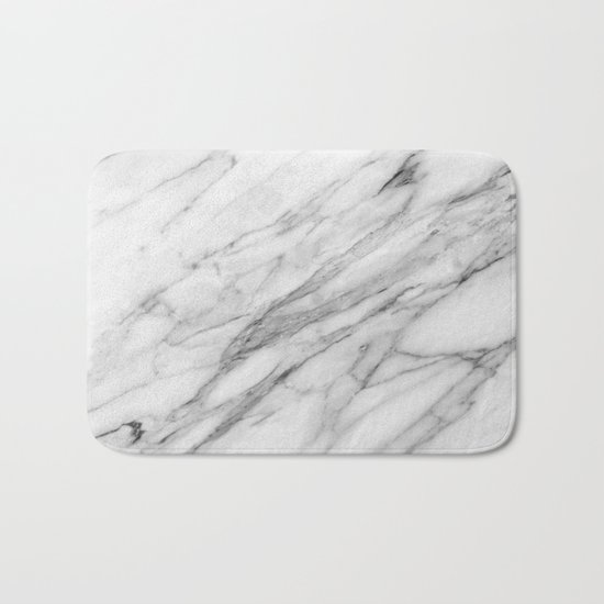 Carrara Marble Bath Mat