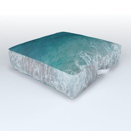 Turquoise Blue Ocean Surf Outdoor Floor Cushion