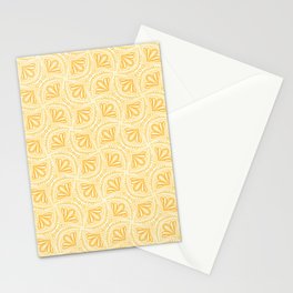 Textured Fan Tessellations in Warm Sunny Yellow Stationery Card