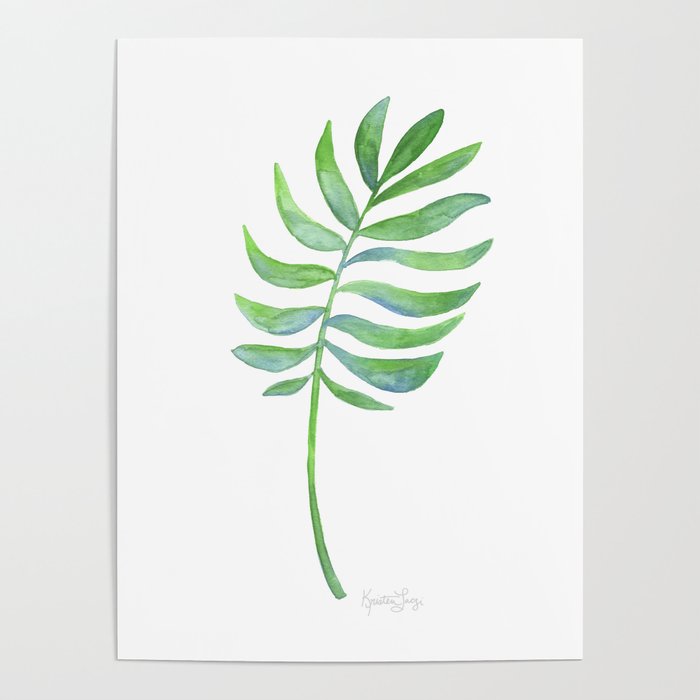 Tropical Palm Leaf Poster