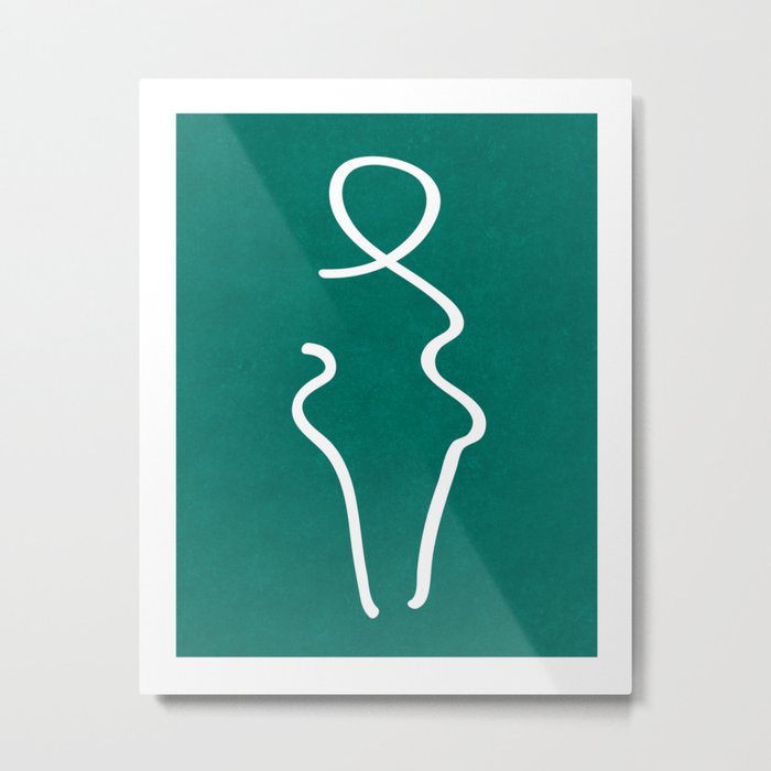 Hourglass \\ Forest Green Metal Print