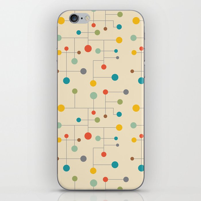 Mid-Century Dots Pattern iPhone Skin