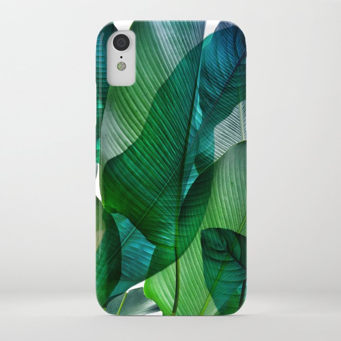 palm leaf jungle bali banana palm frond greens iphone case