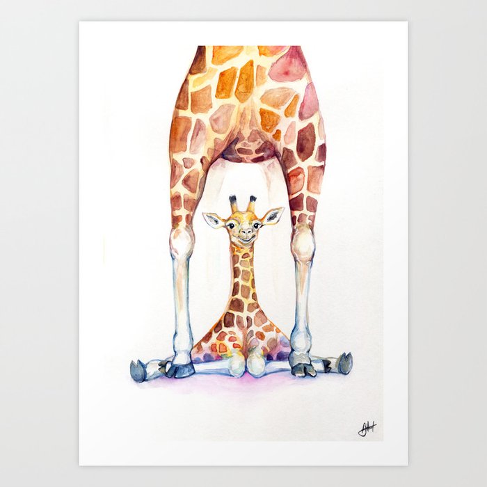 Gorgeous Giraffes Art Print