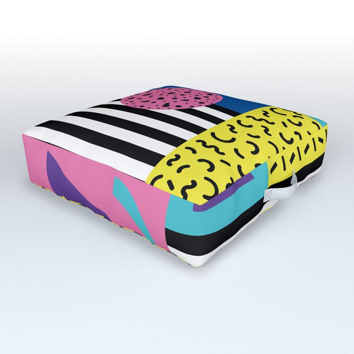 Memphis pattern 53 - 80s / 90s Retro Outdoor Floor Cushion