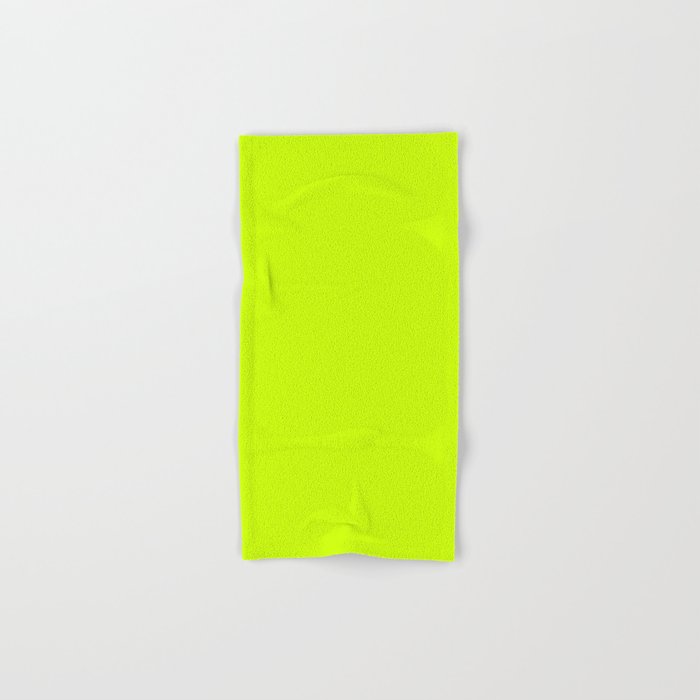 Bright green lime neon color Hand & Bath Towel