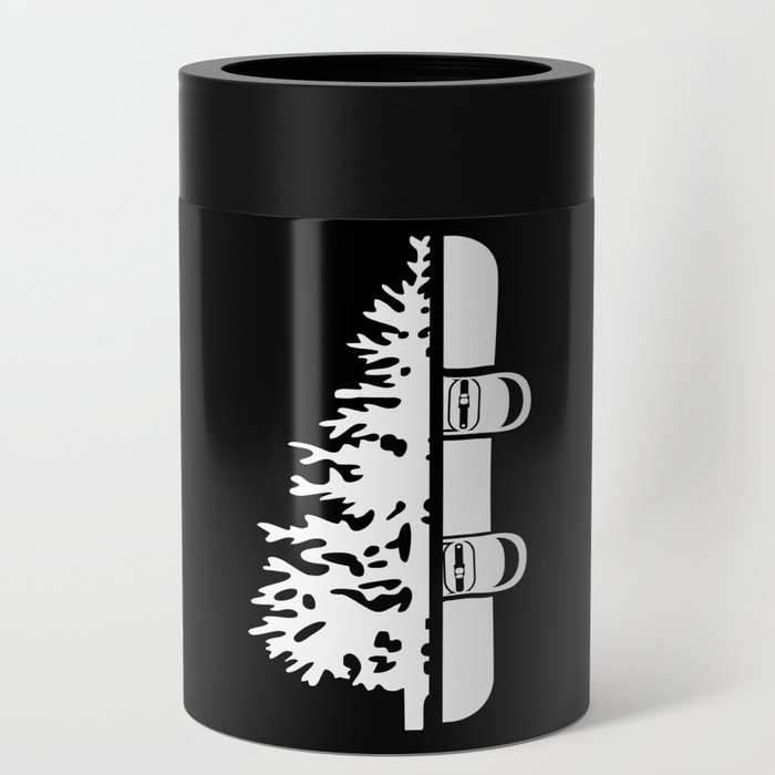 Snowboarding Tree Snowboarder Winter Can Cooler