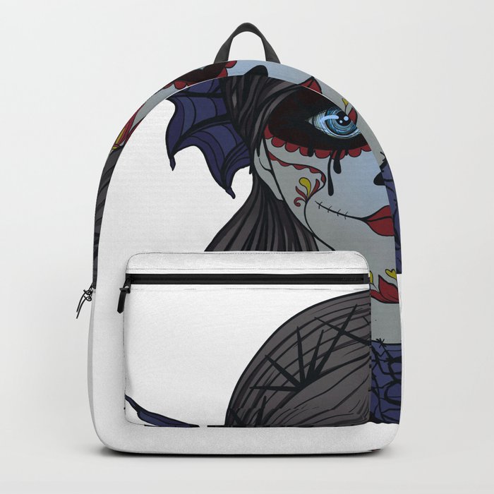 Abstract Mexican Day Of The Dead Woman Backpack by calnyto Society6