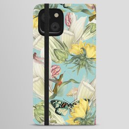 Botanical floral pattern iPhone Wallet Case