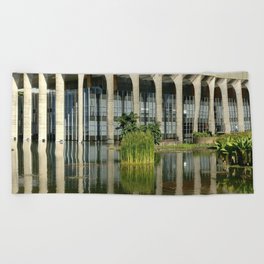 Brazil Photography - Federal Government Office In Brasília Beach Towel