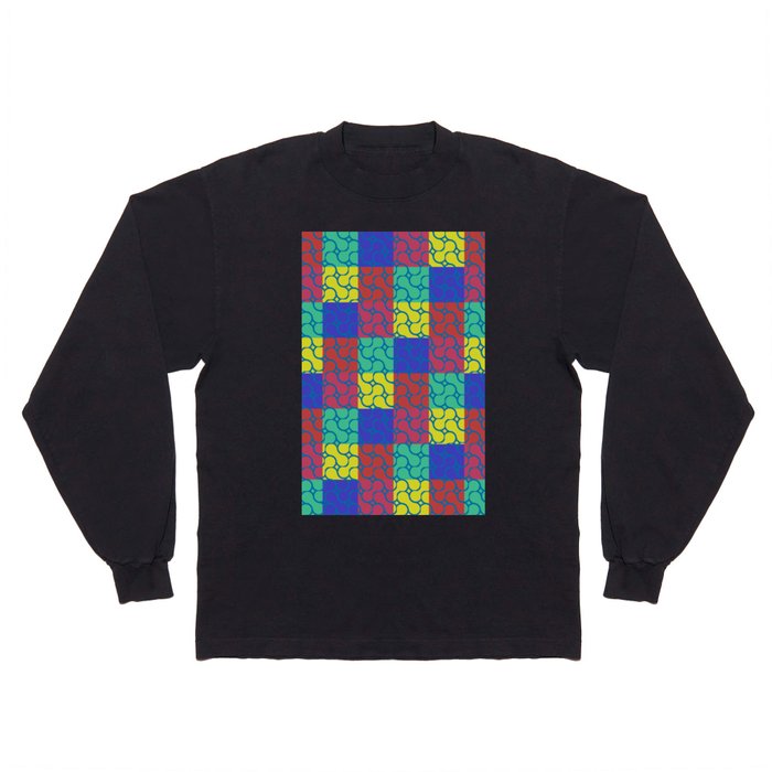  pattern of curves and colors Long Sleeve T Shirt