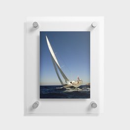 race boat Floating Acrylic Print
