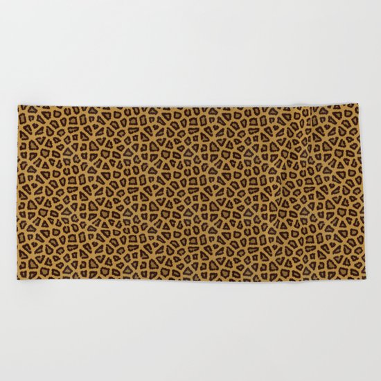 Leopard Skin Fur Pattern Beach Towel
