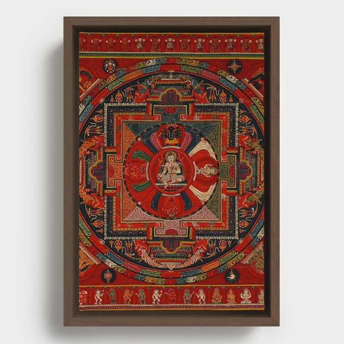 Amoghapasha Avalokiteshvara Bodhisattva Buddhist Deity Framed Canvas