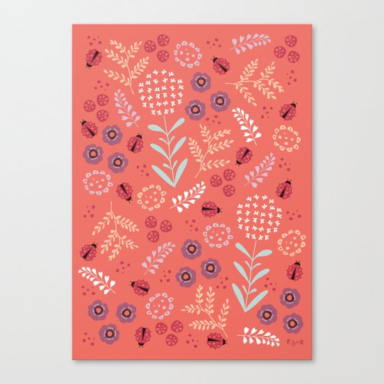 Little Ladybugs Canvas Print