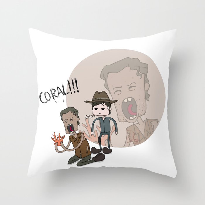 The Walking Dead Coral Throw Pillow By Huzredy Society6