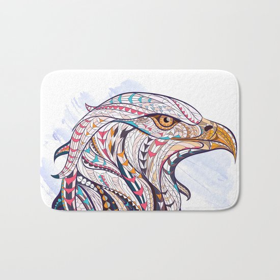 Colorful Ethnic Eagle Bath Mat