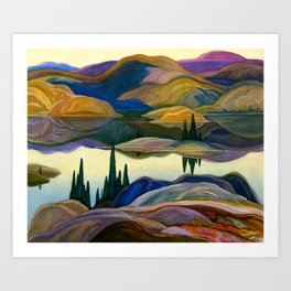 Franklin Carmichael - Mirror Lake - Canada, Canadian Watercolor Painting - Group of Seven Art Print