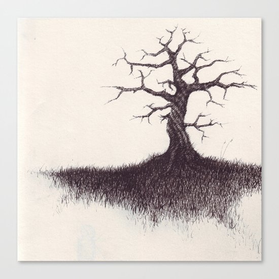 tree on the hill Canvas Print
