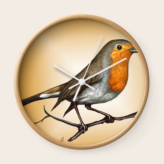 Robin bird Wall Clock