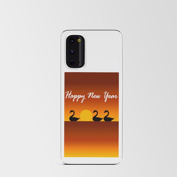 2022 Swans Formation For Happy New Year Android Card Case