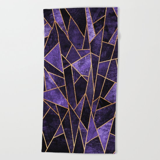 Shattered Amethyst Beach Towel