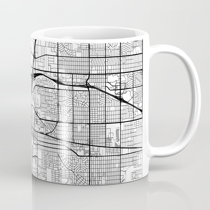 Albuquerque Map White Coffee Mug