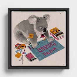 Prof Koala Framed Canvas