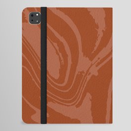 Abstract Swirl Marble (burnt orange) iPad Folio Case