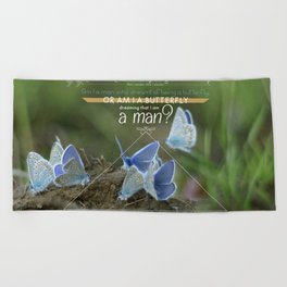 Tao butterfly Beach Towel